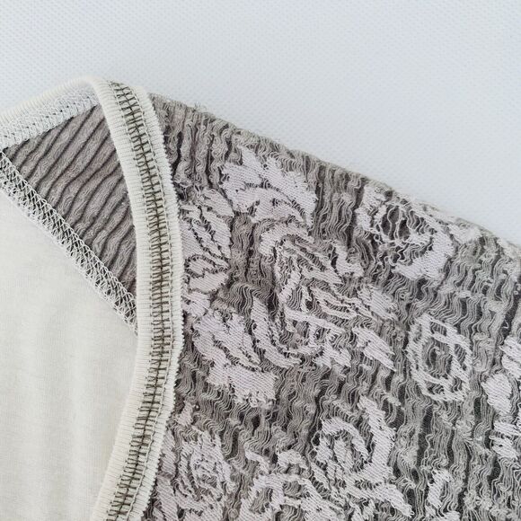 Fox Head Shirt Women XL XLarge White Gray Lace Long Sleeve Racing Travel Casual - Picture 5 of 16